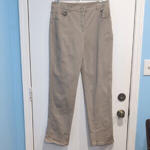 St John By Marie Gray Yellow Label High Rise Tan Stretch Designer Jean Size 12